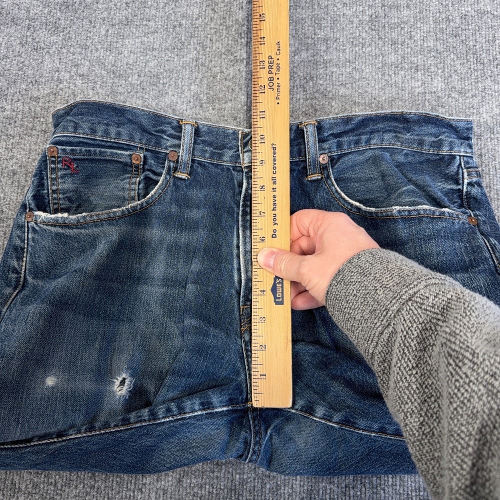 Polo Ralph Lauren Jeans Men 32x30 (FIT 34) Hampton Straight Distressed Denim‎ - Picture 6 of 14